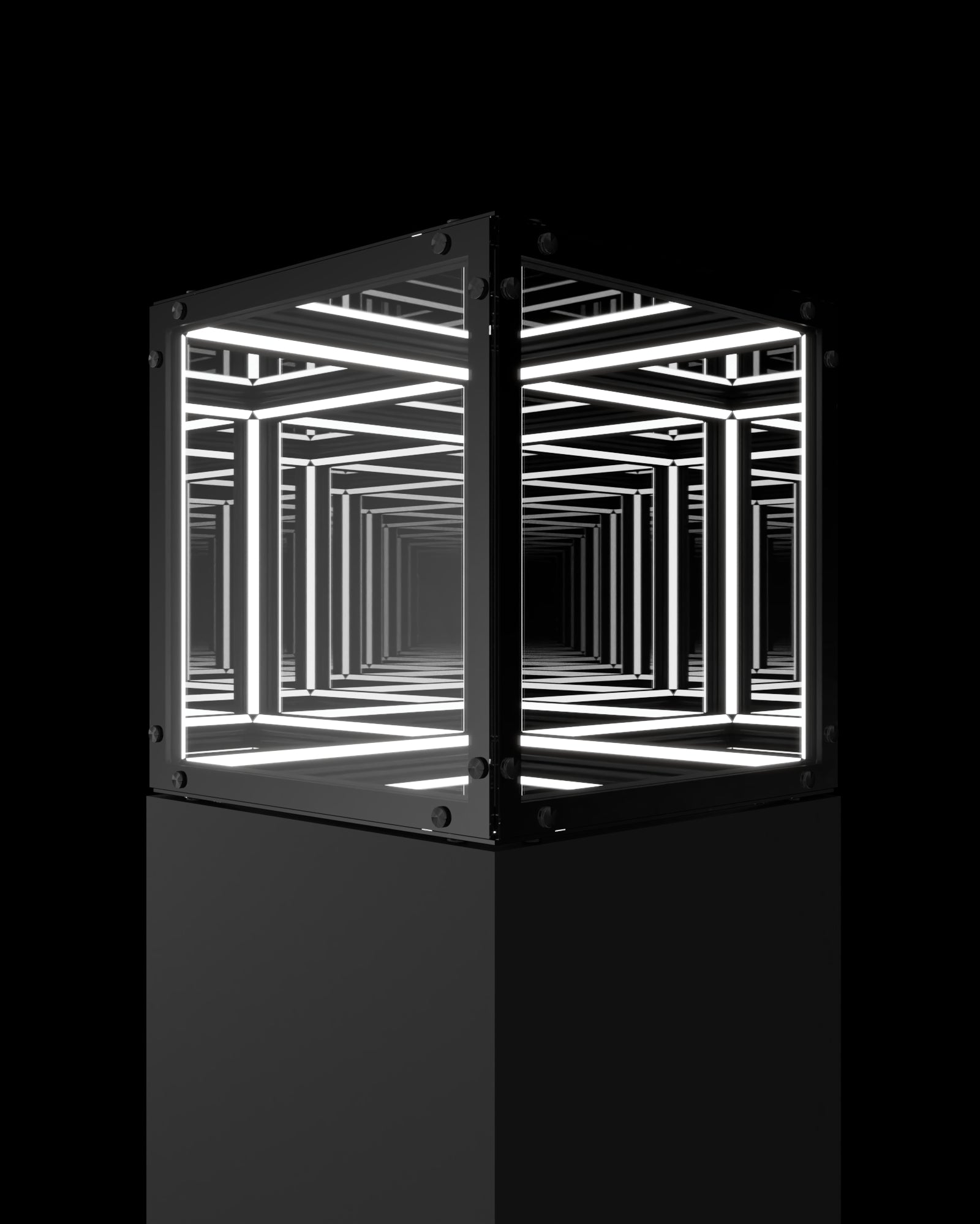 infinity led cube art